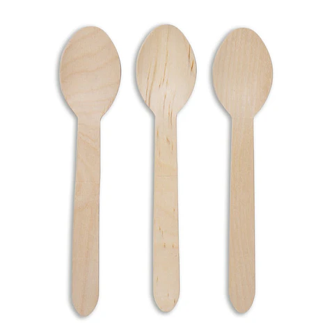 Cuchara de Madera 16 cm - Té/Café/Helado - Paquete de 100 Unidades