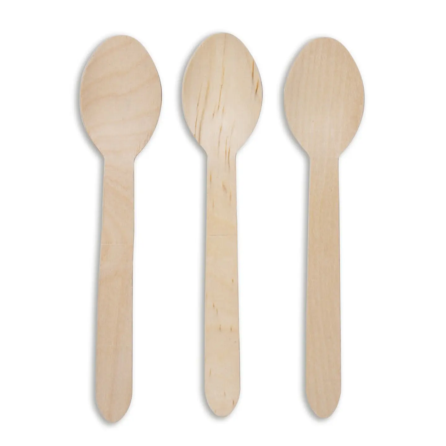 Cuchara de Madera 16 cm - Té/Café/Helado - Paquete de 100 Unidades 1