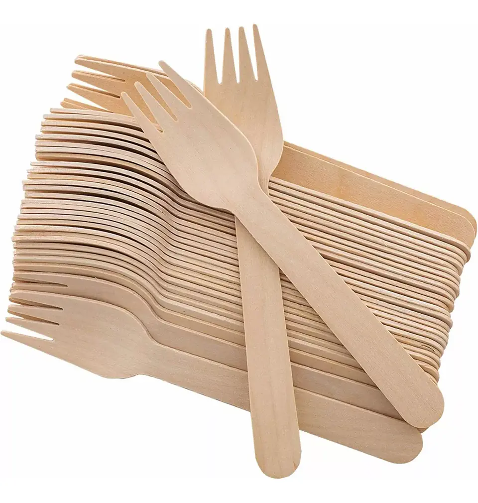 Tenedor de Madera 16 cm - Té/Café/Helado - Paquete de 100 Unidades 6