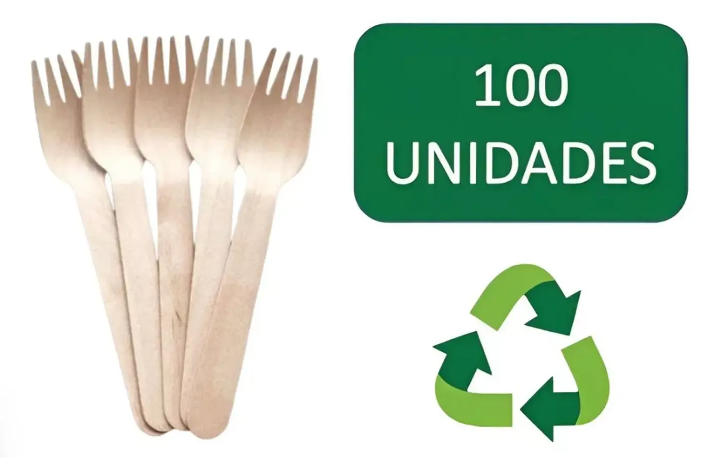 Tenedor de Madera 16 cm - Té/Café/Helado - Paquete de 100 Unidades 3
