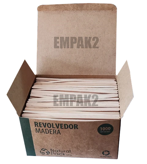 Revolvedor de Madera 14 cm - Caja de 1.000 Unidades