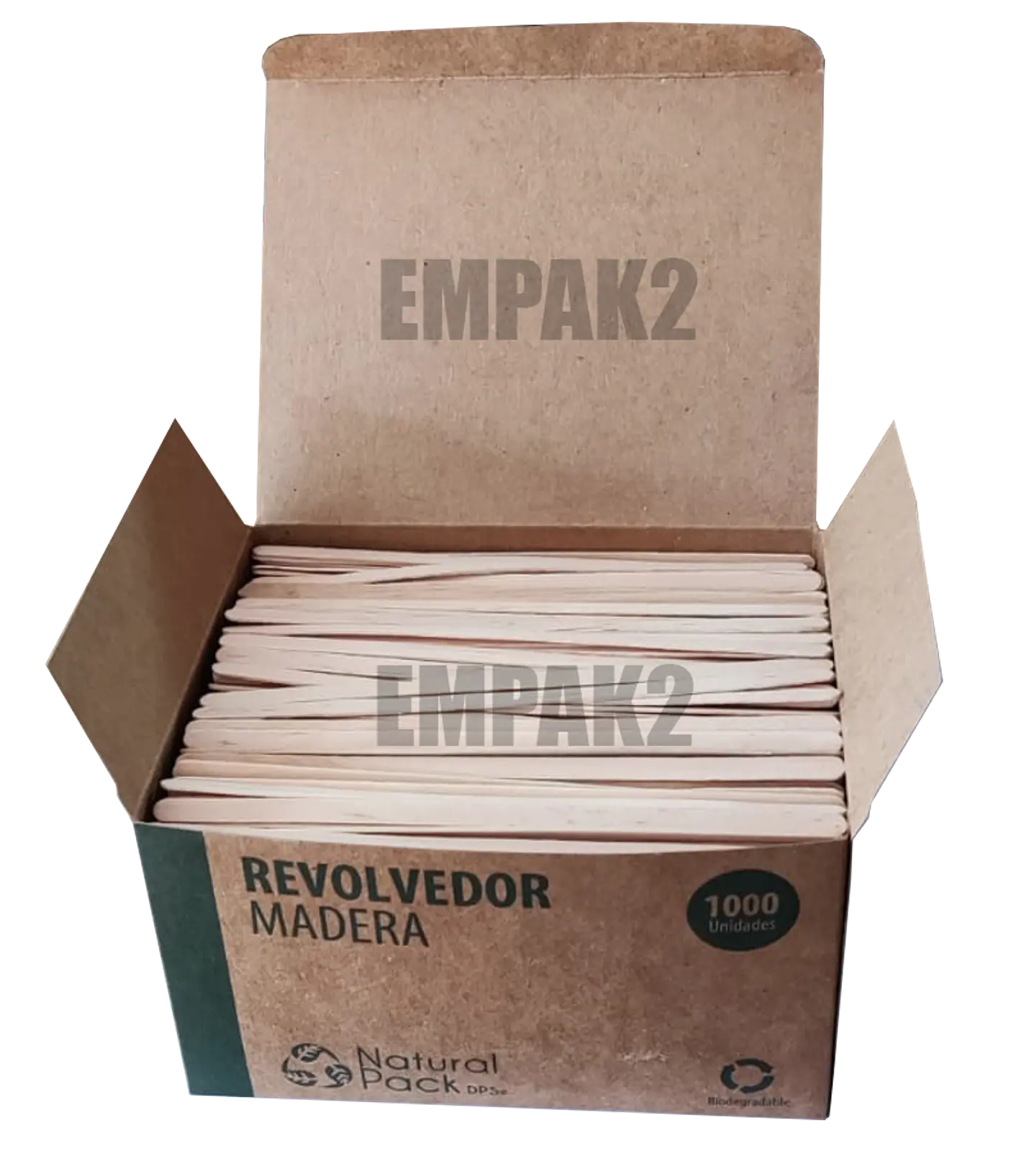 Revolvedor de Madera 14 cm - Caja de 1.000 Unidades 1