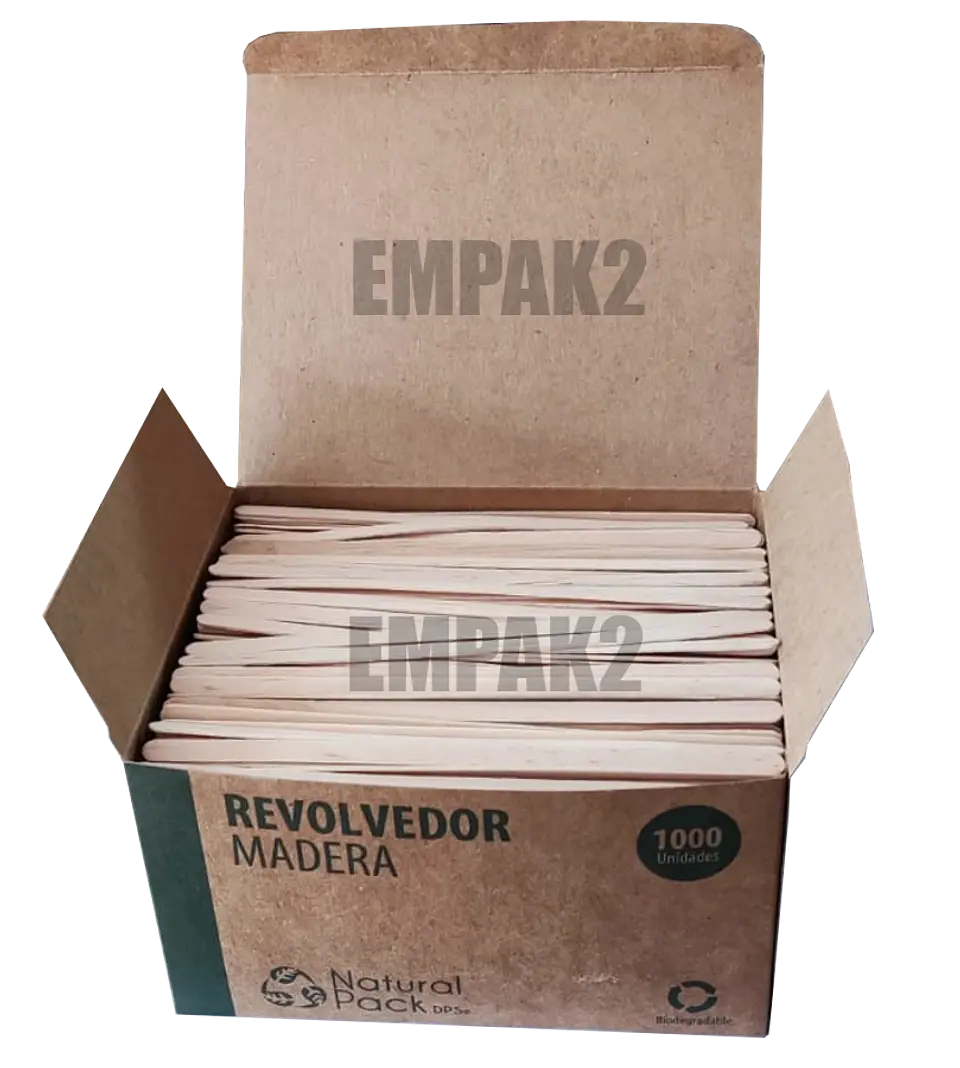 Revolvedor de Madera 14 cm - Caja de 1.000 Unidades 1