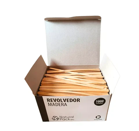 Revolvedor de Madera 18 cm - Caja de 1000 Unidades