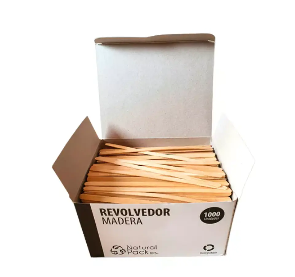 Revolvedor de Madera 18 cm - Caja de 1000 Unidades 1