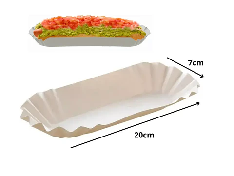Canoa de Cartón para Completo / Hot Dog - Paquete de 100 Unidades