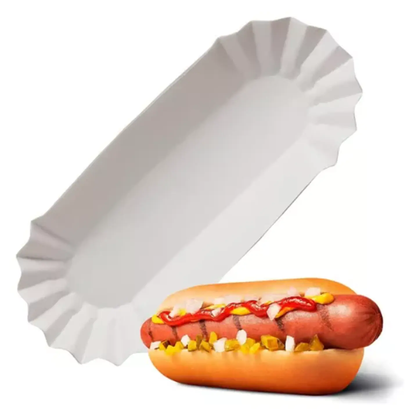 Canoa de Cartón para Completo / Hot Dog - Paquete de 100 Unidades 2