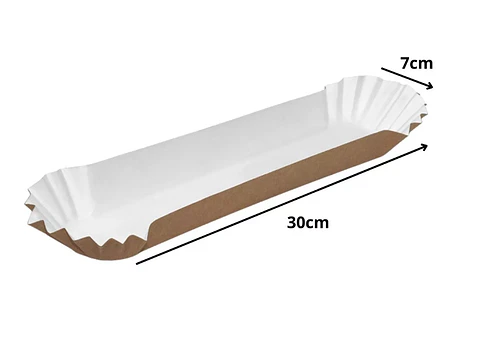 Canoa de Cartón para Completo / Hot Dog - Paquete de 100 Unidades - GRANDE