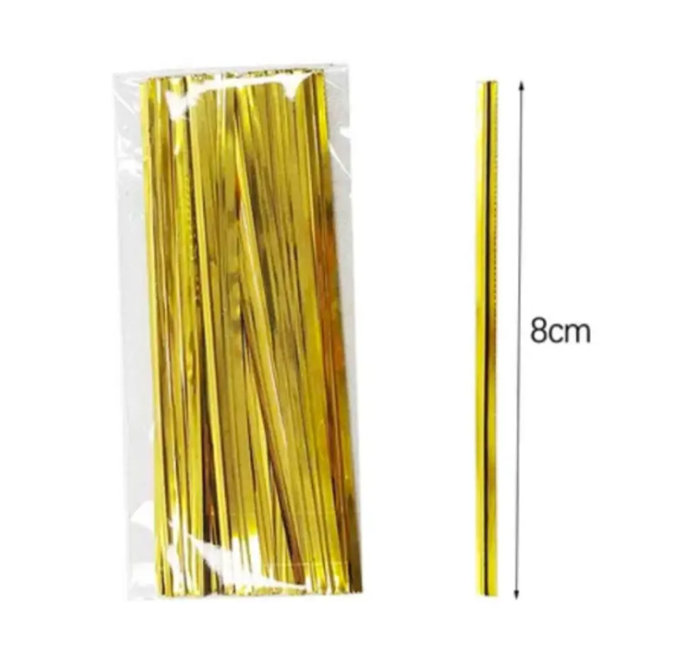 Amarra Metálica 8 cm - Color Dorado - Paquete de 100 Unidades 3