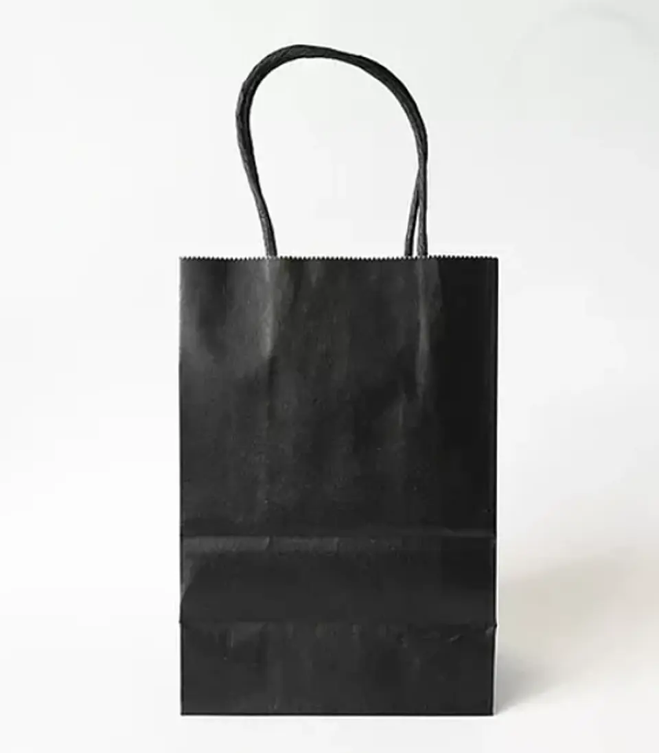 Bolsa Kraft Negra 15x20x8 cm - Paquete de 12 Unidades 4