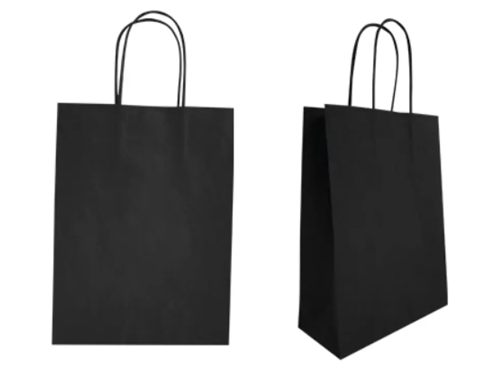 Bolsa Kraft Negra 15x20x8 cm - Paquete de 12 Unidades 3