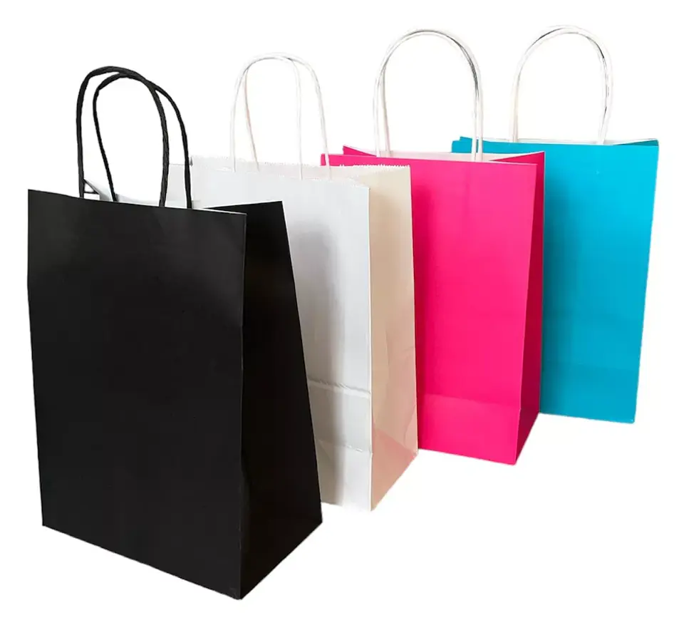 Bolsa Kraft Negra 15x20x8 cm - Paquete de 12 Unidades 6