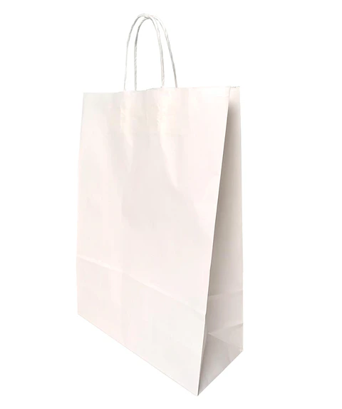 Bolsa Kraft Blanca 15x20x8 cm - Paquete de 12 Unidades