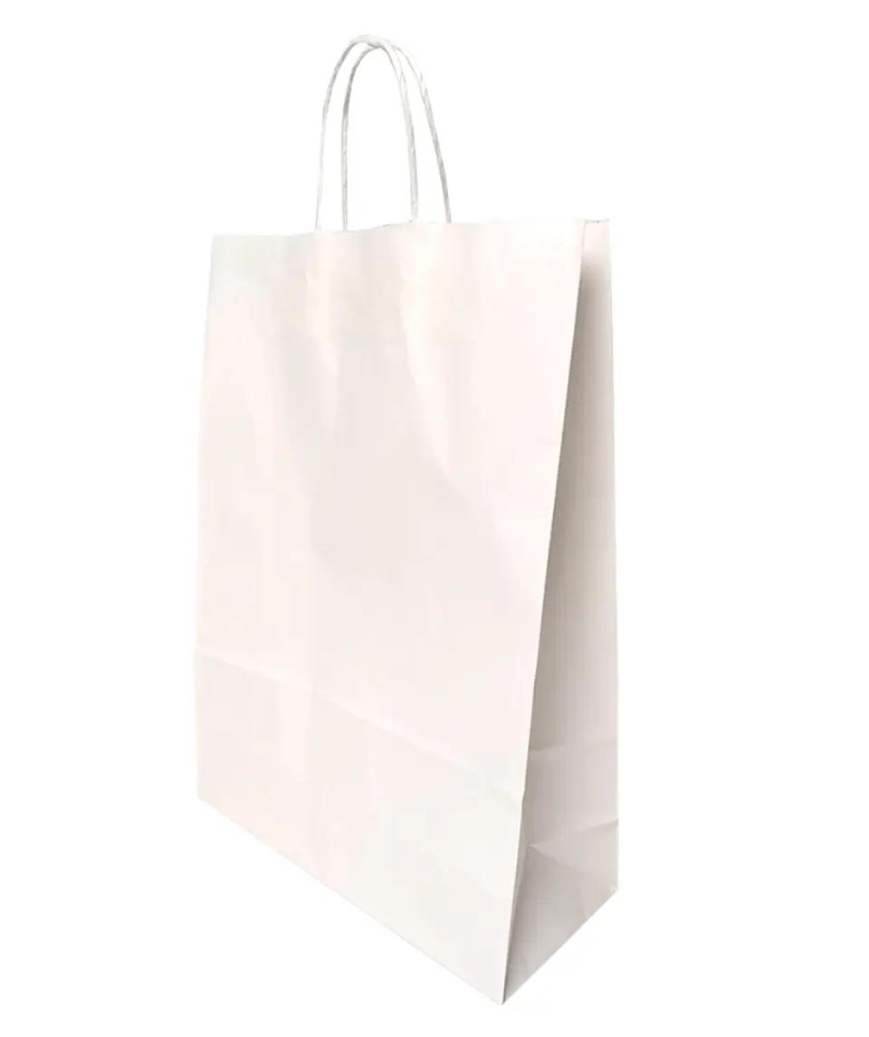 Bolsa Kraft Blanca 15x20x8 cm - Paquete de 12 Unidades 1