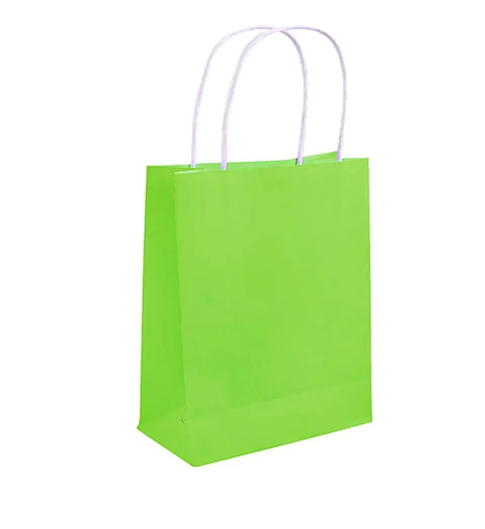 Bolsa Kraft Verde 15x20x8 cm - Paquete de 12 Unidades 5