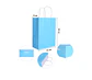 Bolsa Kraft Azul 15x20x8 cm - Paquete de 12 Unidades - Miniatura 5