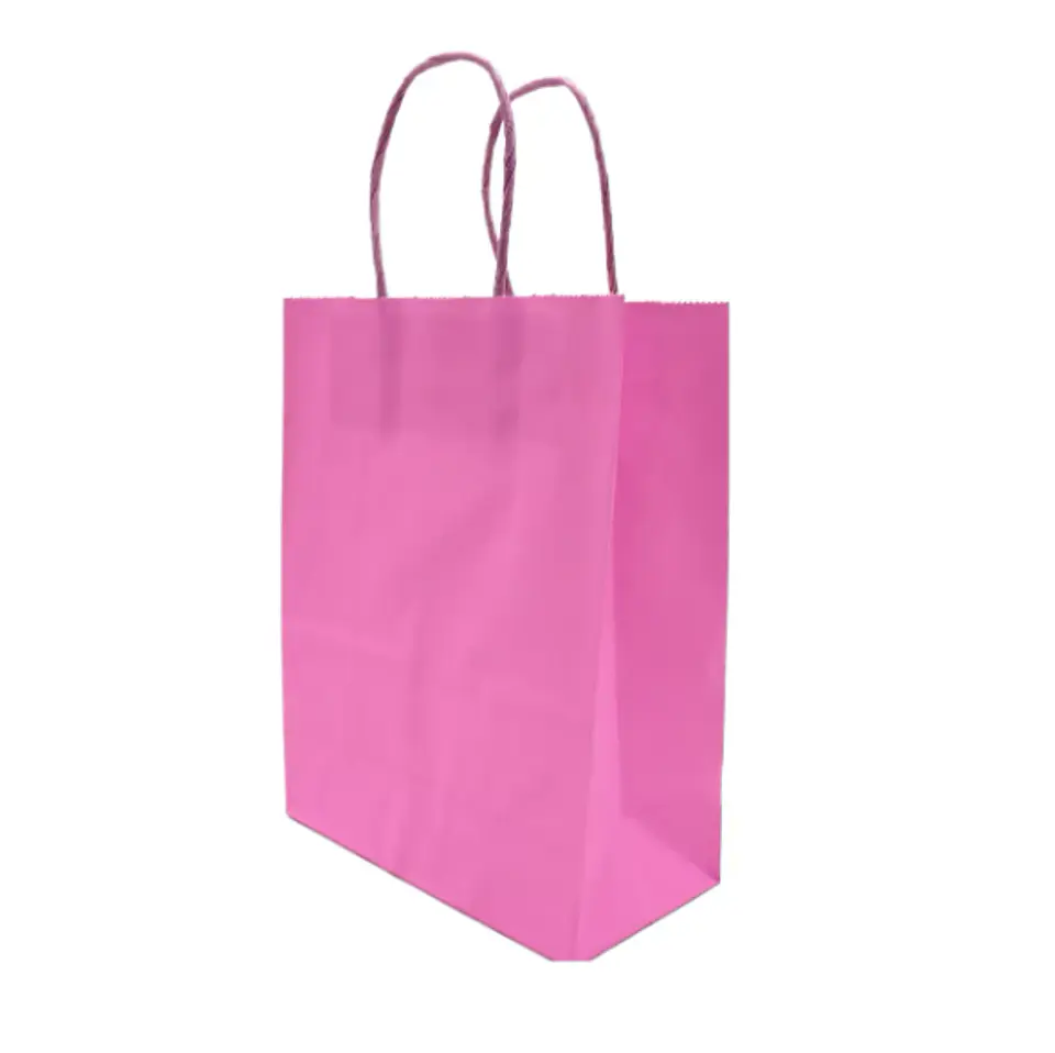 Bolsa Kraft Fucsia 15x20x8 cm - Paquete de 12 Unidades 4