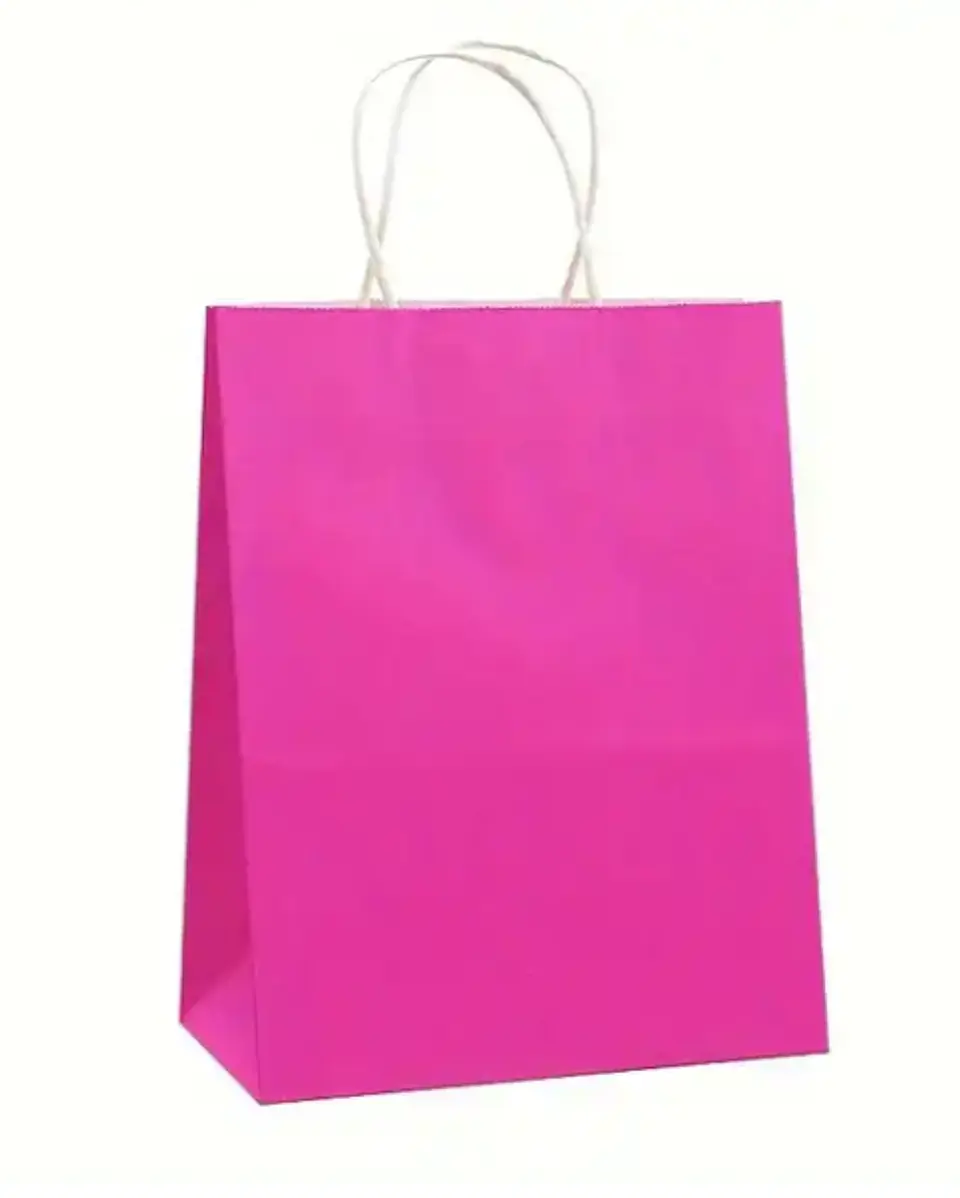 Bolsa Kraft Fucsia 15x20x8 cm - Paquete de 12 Unidades 5