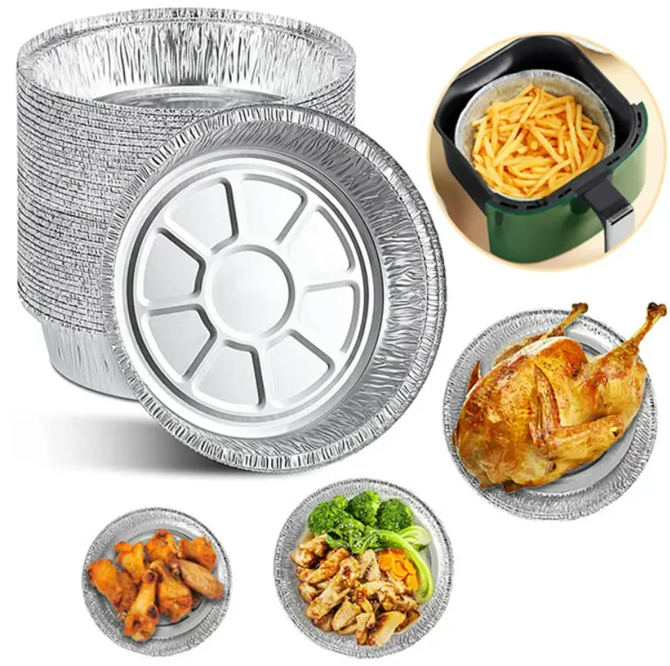 Bandeja Redonda de Aluminio con Tapa  15x4 - 20 Unidades - 034 2