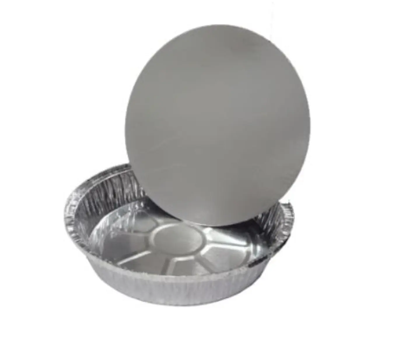Bandeja Redonda de Aluminio con Tapa  15x4 - 20 Unidades - 034 4