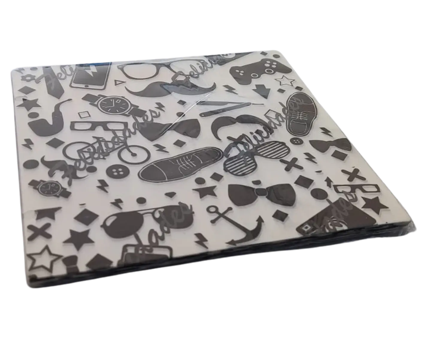 Papel para Alfajor -  14x14 - 100 unidades. - felicidades BN 1