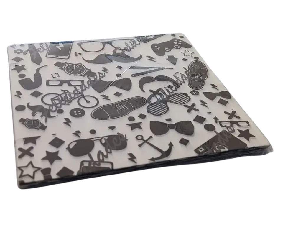 Papel para Alfajor -  14x14 - 100 unidades. - felicidades BN 1