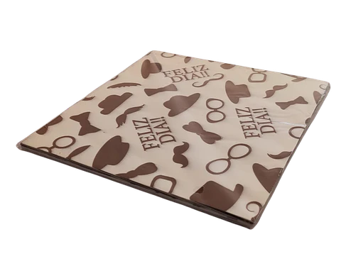 Papel para Alfajor -  14x14 - 100 unidades. - feliz dia