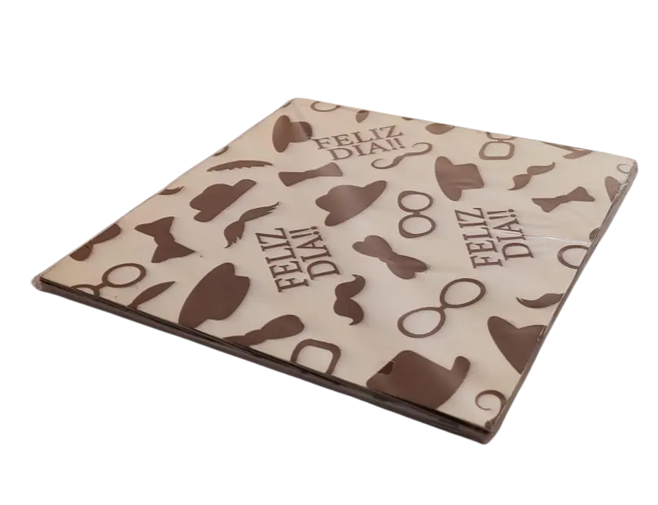 Papel para Alfajor -  14x14 - 100 unidades. - feliz dia 1