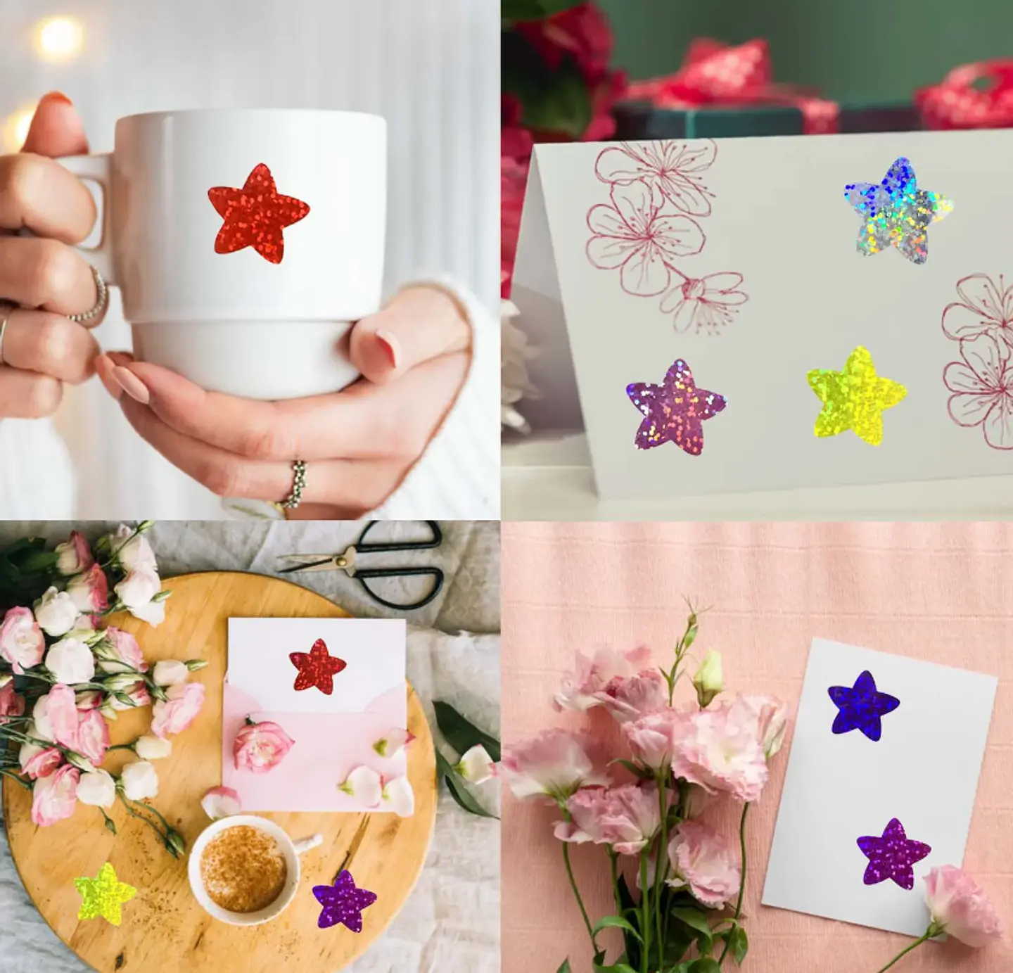 50 Stickers - Estrellas 02 Plateadas 2