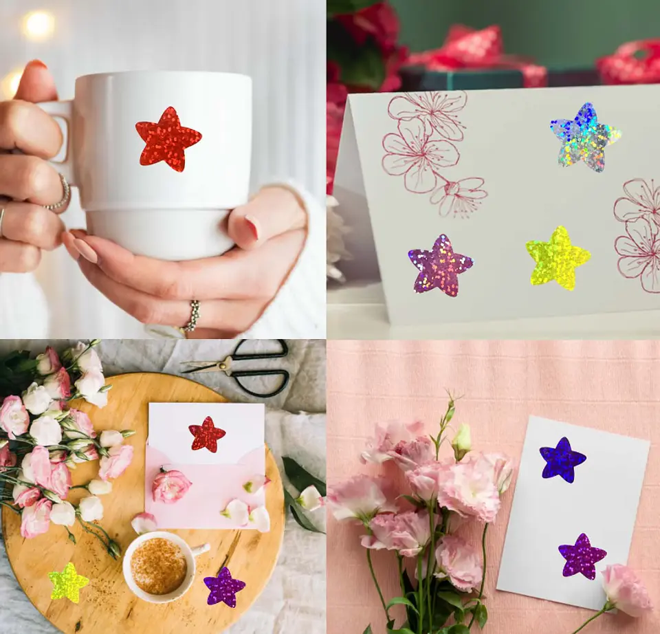 50 Stickers - Estrellas 02 Plateadas 2