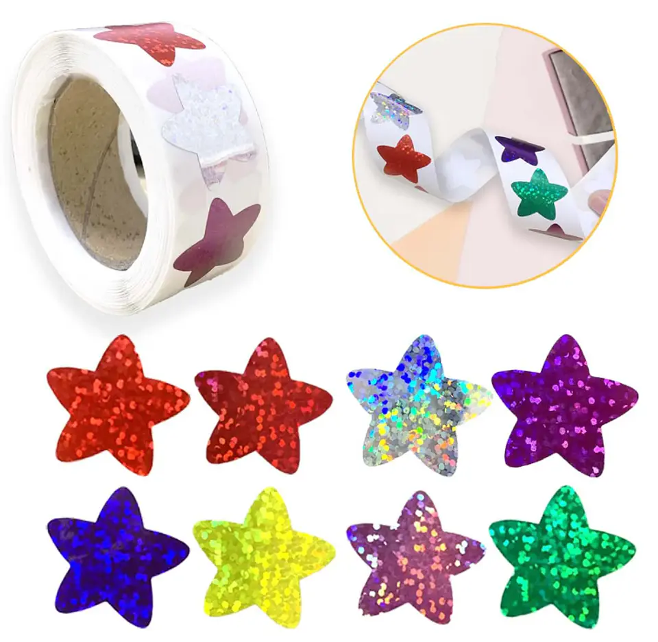 50 Stickers - Estrellas 02 Colores 2