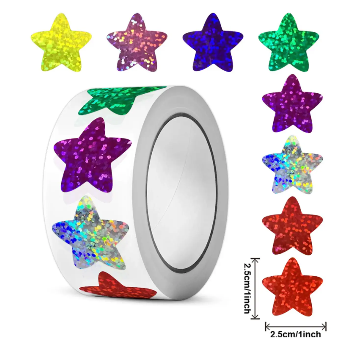 50 Stickers - Estrellas 02 Colores 1