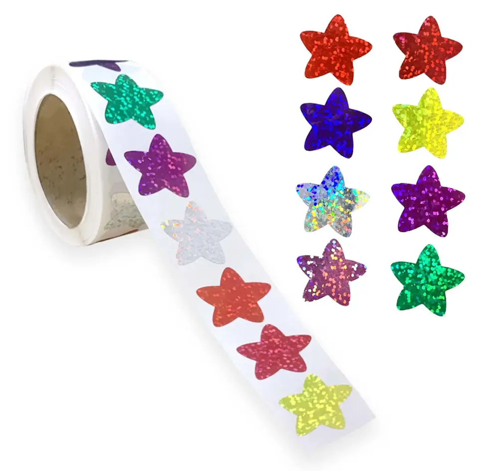50 Stickers - Estrellas 02 Colores 4