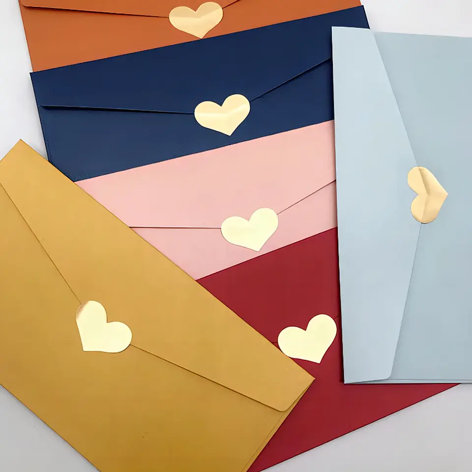 50 Stickers - Corazon 02 Dorado 4