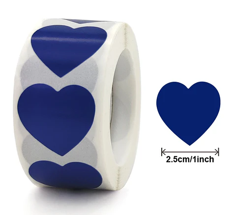 50 Stickers - Corazon 03 azul