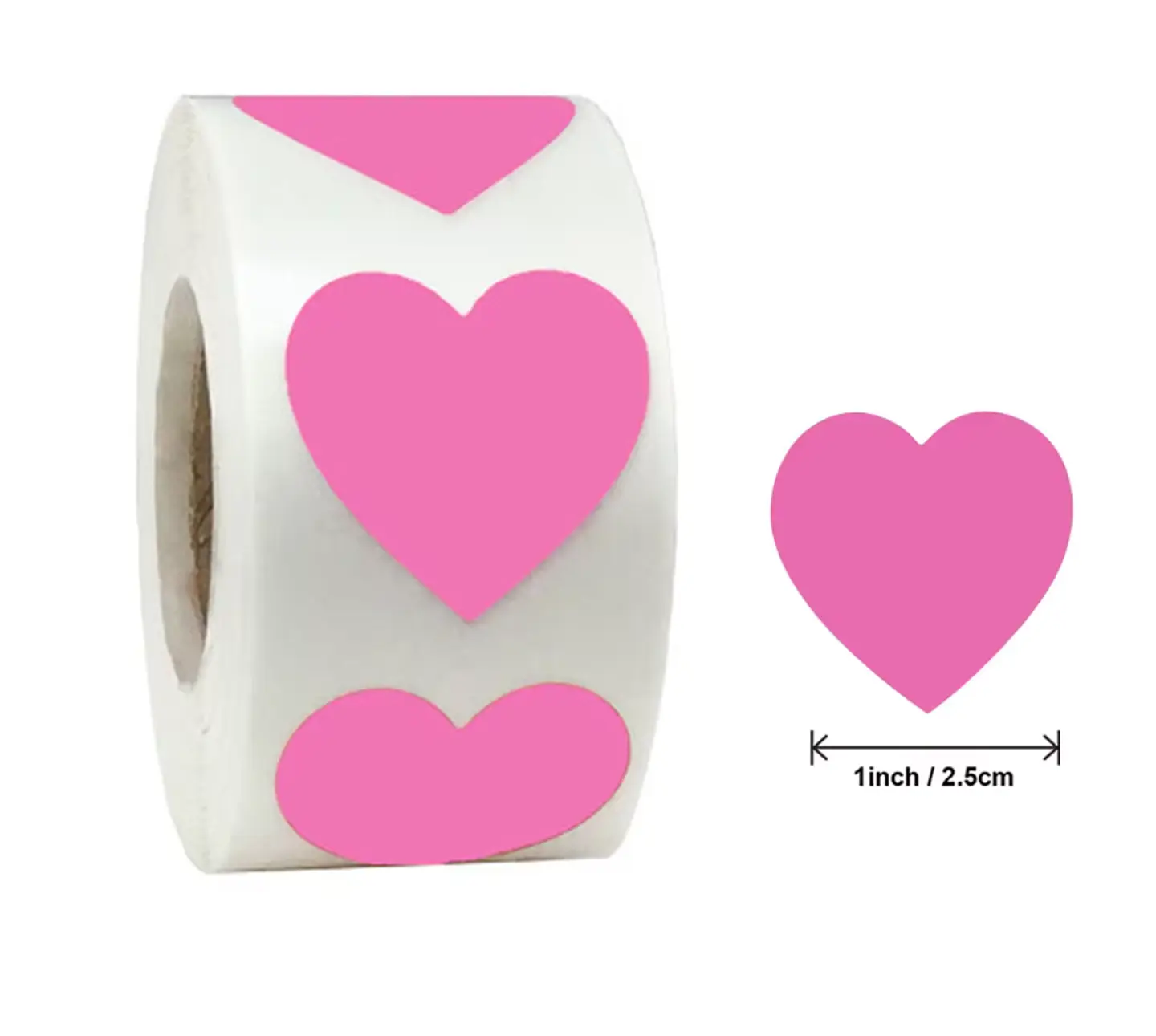 50 Stickers - Corazon 04 Rosada 1