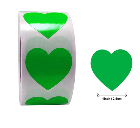 50 Stickers - Corazon 05 Verde