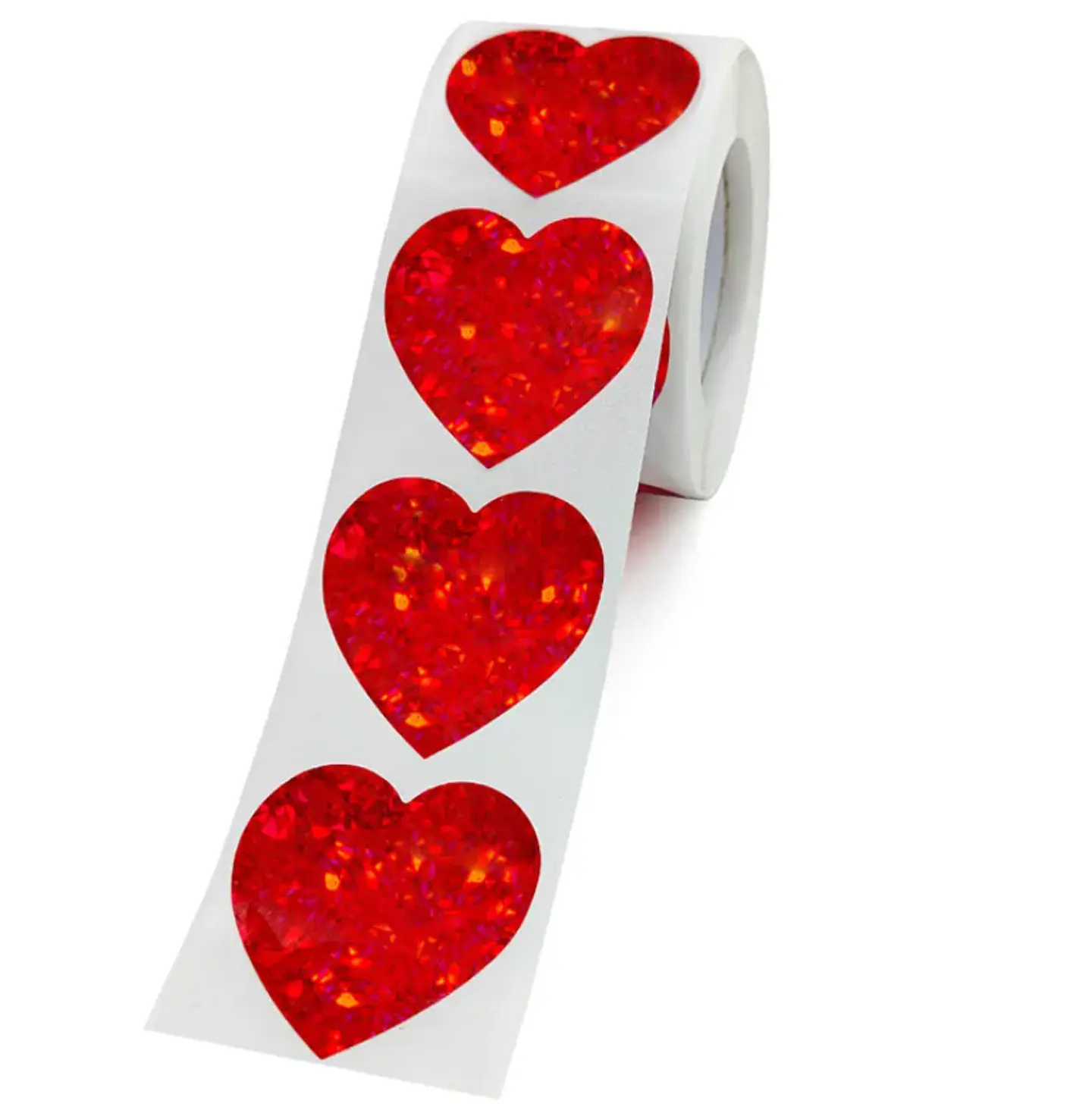 50 Stickers - Corazon 08 Rojo Brillante 4
