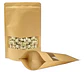 50 Bolsas Doypack  18x30 cm con Sello Hermético de Papel Kraft con Ventana - Miniatura 5
