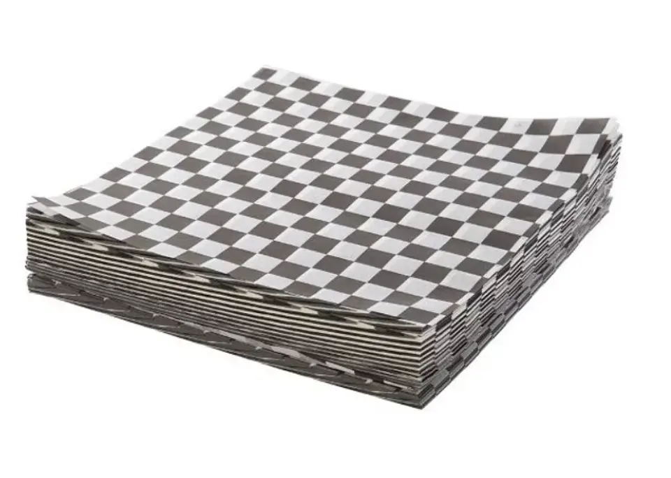 Papel Antigrasa  - Blanco/Negro - 30x30 cm  100 unidades 1
