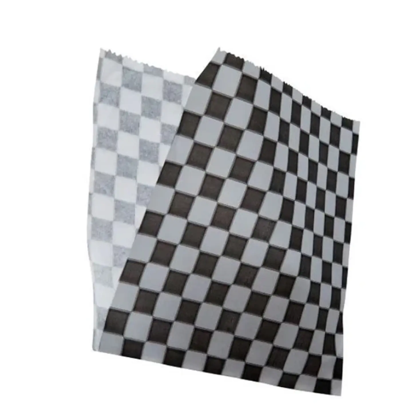 Sobre Papel Antigrasa  - Blanco/Negro - 18x18 cm  100 unidades 1