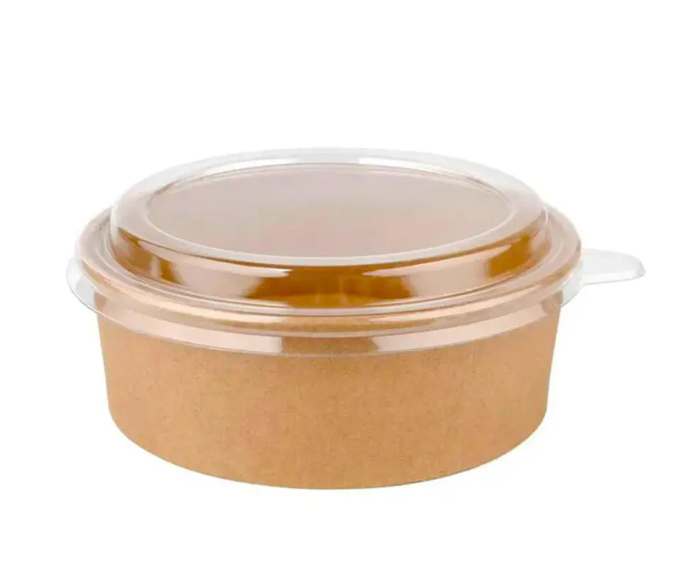 Bowl Kraft con Tapa Transparente - 500 cc - 25 u. 1