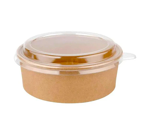 Bowl Kraft con Tapa Transparente - 750 cc - 25u.