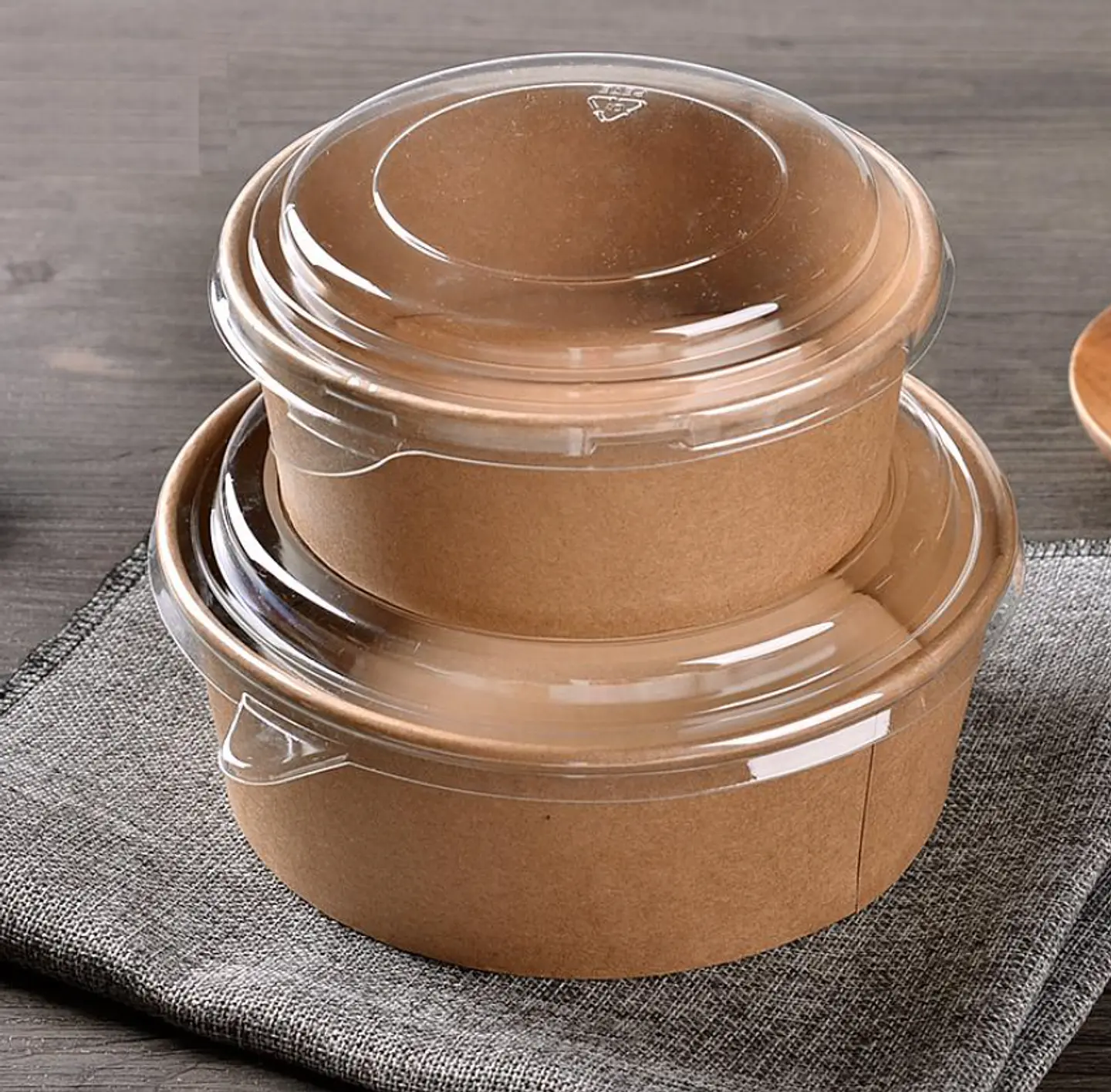 Bowl Kraft con Tapa Transparente - 750 cc - 25u. 8