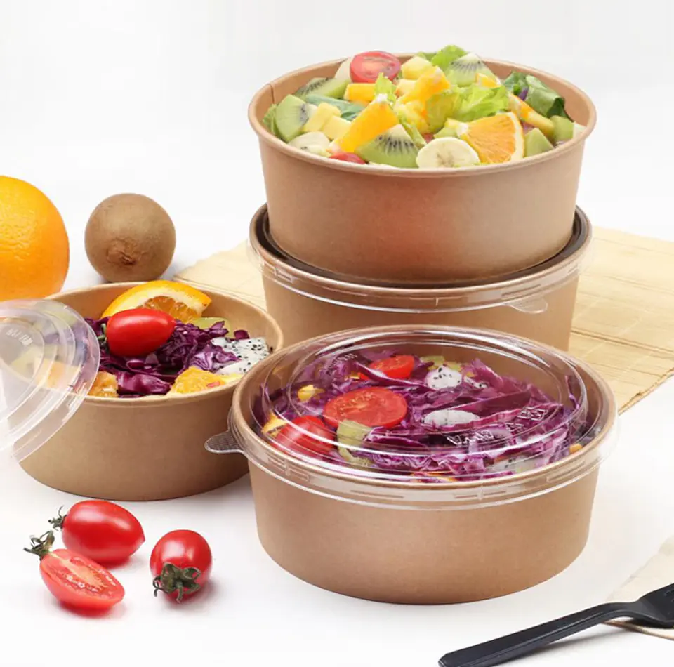 Bowl Kraft con Tapa Transparente - 1000 cc - 25u 5