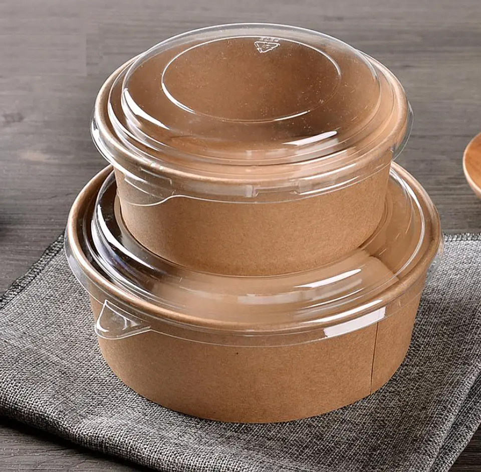 Bowl Kraft con Tapa Transparente - 1000 cc - 25u 8