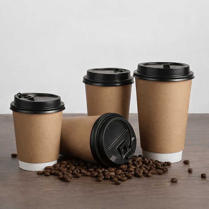 Vaso Kraft 12 oz, Con Tapa negra - Té/Café - Paquete de 50 Unidades 6