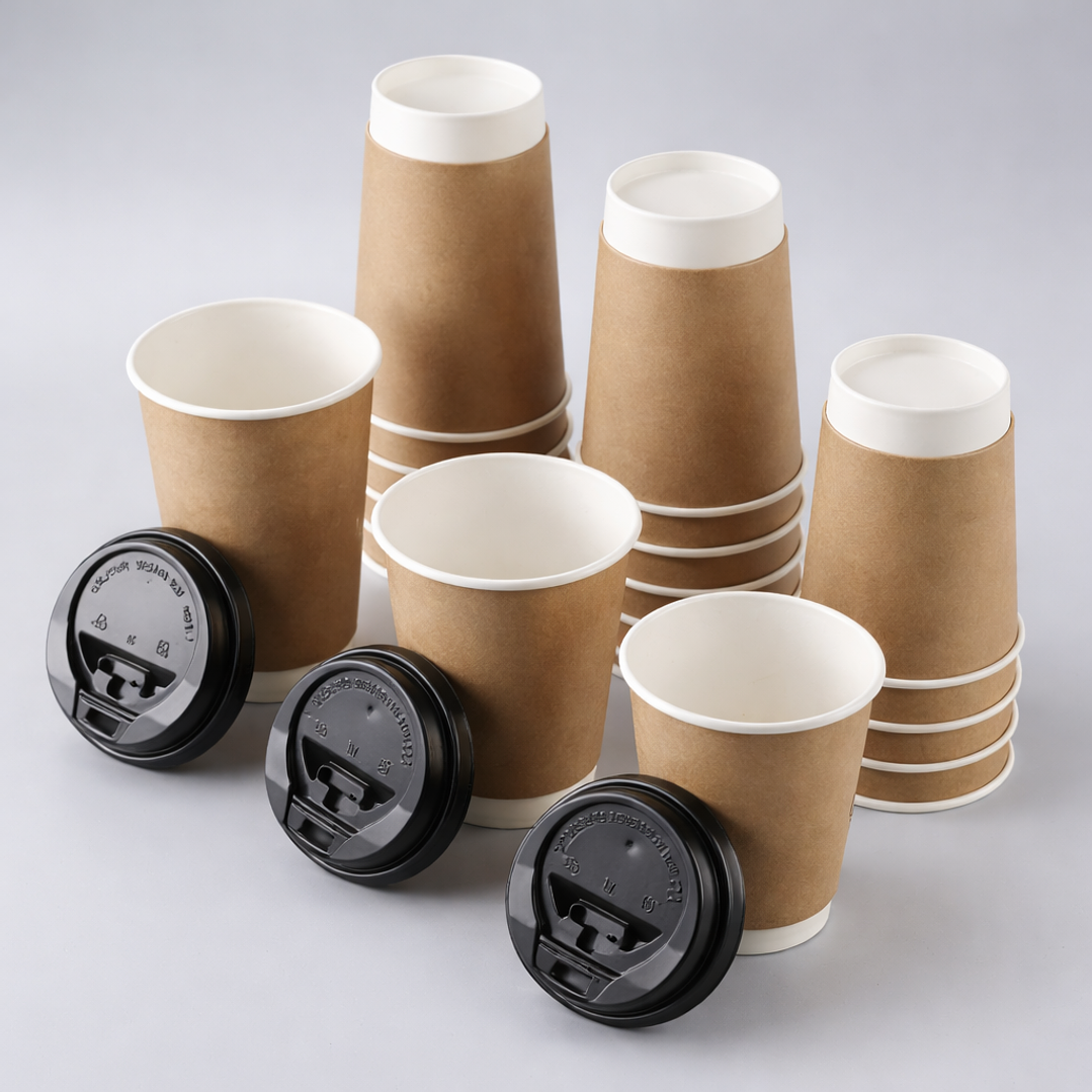 Vaso Kraft 12 oz, Con Tapa negra - Té/Café - Paquete de 50 Unidades 7