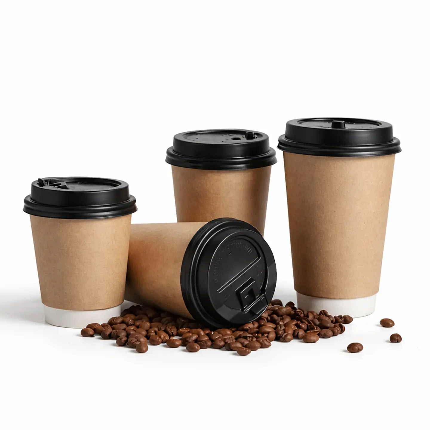 Vaso Kraft 8 oz, Con Tapa negra - Té/Café - Paquete de 50 Unidades  2