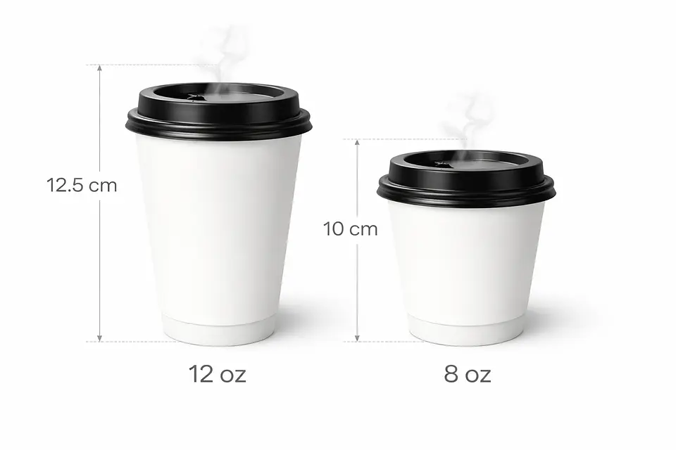 Vaso Kraft 8 oz Blanco Con Tapa - Té/Café - Paquete de 50 Unidades 3